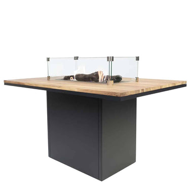 Cosi Fires - Table de feu Cosiloft Relax Table à manger Black / Teak