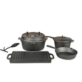 Set de cuisson 5 pièces pour feu de camp - Dutch Oven - Esschert Design