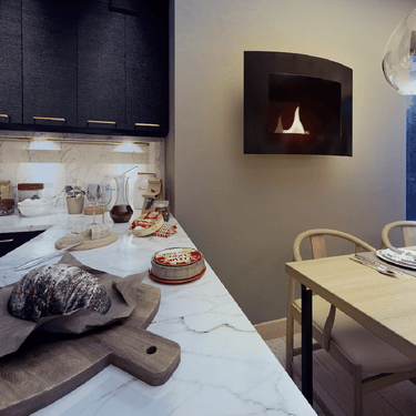 Wall 180 Steel Black - Tenderflame