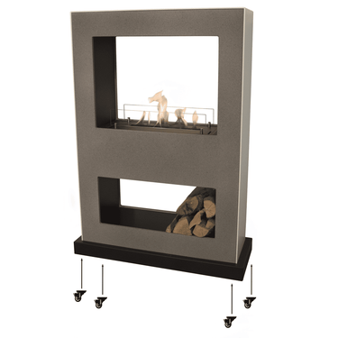 Xaralyn - Cheminée mobile double face Lasize