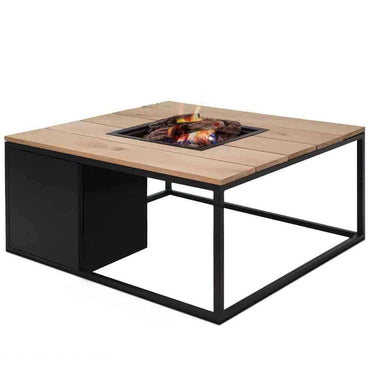 Cosi Fires - Table brasero Cosiloft noir / teck