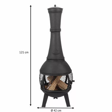 Cheminée de jardin en fonte avec porte - Esschert Design