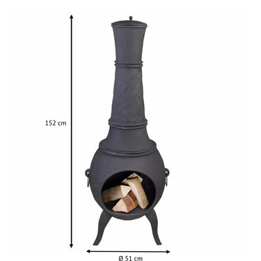 Cheminée de jardin XL en fonte antique (Ø 51 cm) - Esschert Design