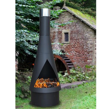 GardenmaxX - Cheminée de jardin Denver 160 Noire