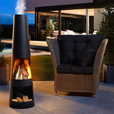 GardenmaxX - Cheminée de jardin Rengo XL Noire