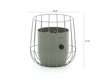 Cosi Fires – Lanterne à gaz Cosiscoop Basket vert olive