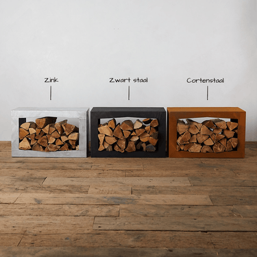 GardenmaxX - Rangement de bois en acier Corten Woodbox