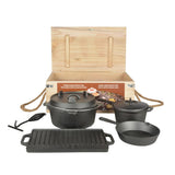 7 Pièces Ensemble de cuisine pour feu de camp - Dutch Oven - Esschert Design