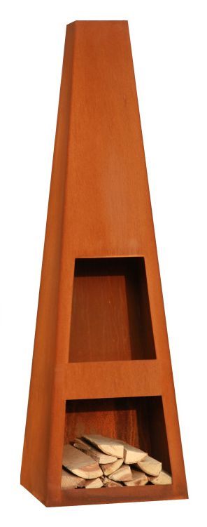 GardenmaxX - Cheminée de jardin Vilos XL Acier Corten