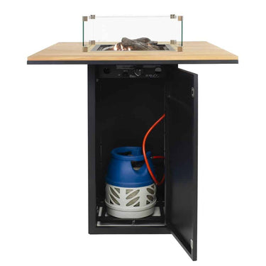 Cosi Fires - Table de feu Cosiloft Table haute Black / Teak
