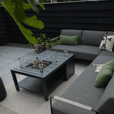 Cosi Fires - Table brasero Cosiflow Droite Anthracite (120 cm)