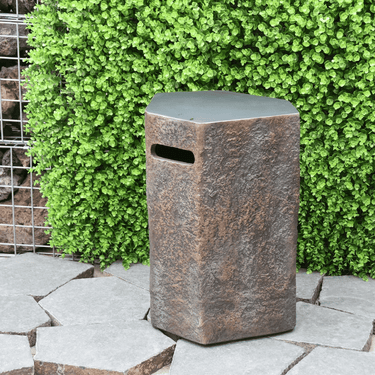 Elementi - Housse pour bouteille de gaz aspect pierre naturelle basalte