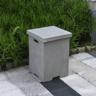 Elementi - Cache-bouteille de gaz aspect béton carré