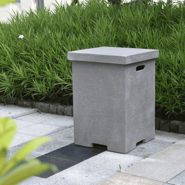 Elementi - Cache-bouteille de gaz aspect béton carré