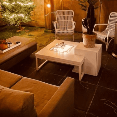 Enjoyfires - Table de feu Ambiance blanc-blanc