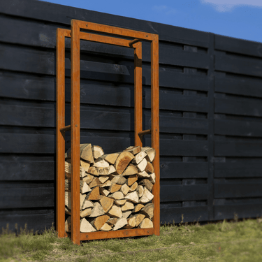 Esschert Design - Lot de 2 supports à bûches rouillés L