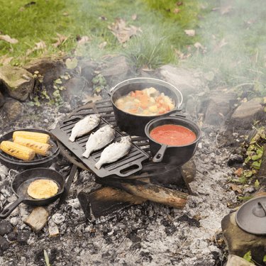 Set de cuisson 5 pièces pour feu de camp - Dutch Oven - Esschert Design