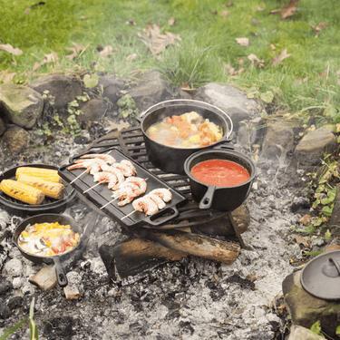 Set de cuisson 5 pièces pour feu de camp - Dutch Oven - Esschert Design