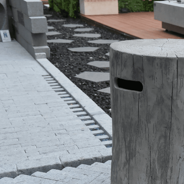 Elementi - Cache-bouteille de gaz souche d'arbre gris