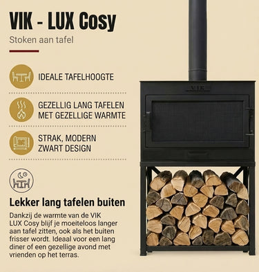 VIK - LUX Brasero de table noir