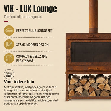 VIK - LUX Lounge foyer de jardin rouille (pour un canapé lounge)