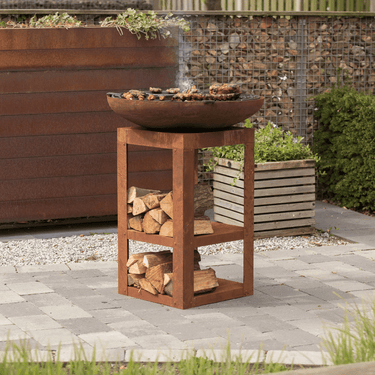 RedFire - Plancha barbecue Trinidad avec rangement pour bois