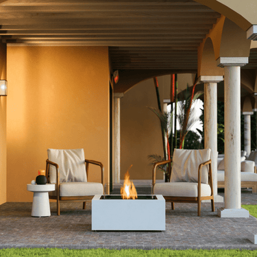 EcoSmart Fire - Base 30 teak vuurtafel