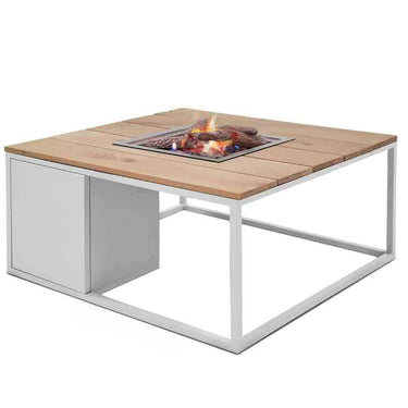 Cosi Fires - Table brasero Cosiloft blanc / teck