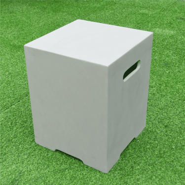 Elementi - Cache-bouteille de gaz carré gris effet béton