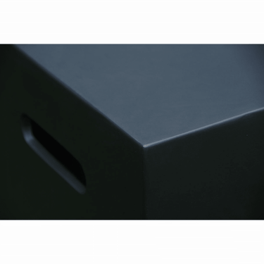 Elementi - Housse petite bouteille de gaz aspect béton carré noir