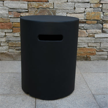 Elementi - Cache petite bouteille de gaz aspect béton noir