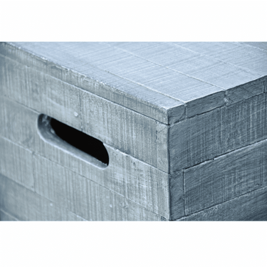 Elementi - Cache-bouteille de gaz carré gris effet bois