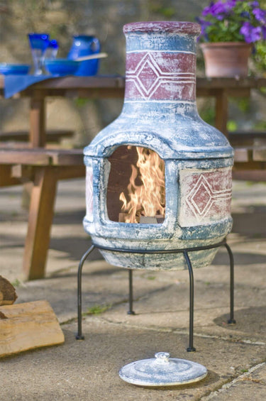 Brasero mexicain La Hacienda Geometric (H 87 x 40 cm)