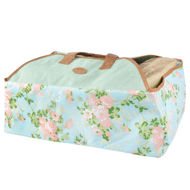Esschert Design - Sac à bûches imprimé roses