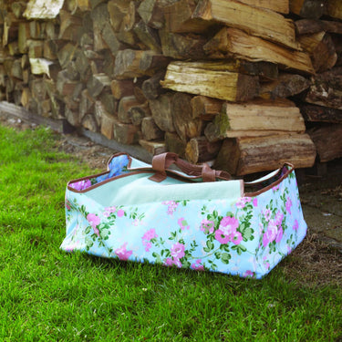Esschert Design - Sac à bûches imprimé roses