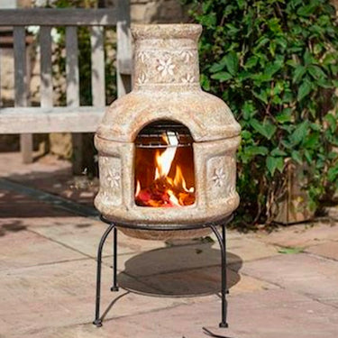 Foyer de terrasse La Hacienda StarFlower S + grille de barbecue (75 x 36 cm)