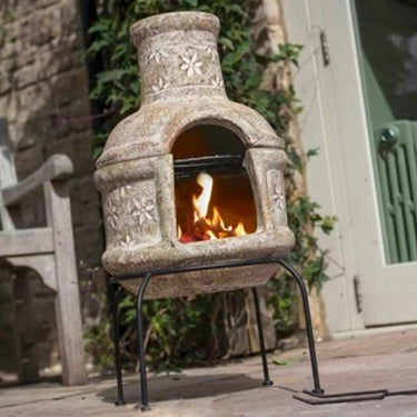 Foyer de terrasse La Hacienda StarFlower S + grille de barbecue (75 x 36 cm)
