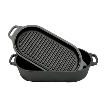 Cocotte de cuisson en fonte ovale 2 litres - Valhal Outdoor