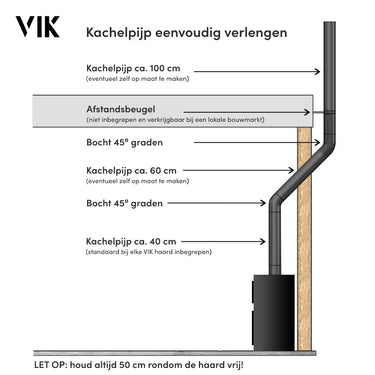 VIK - Tuyau de poêle 40 cm - noir